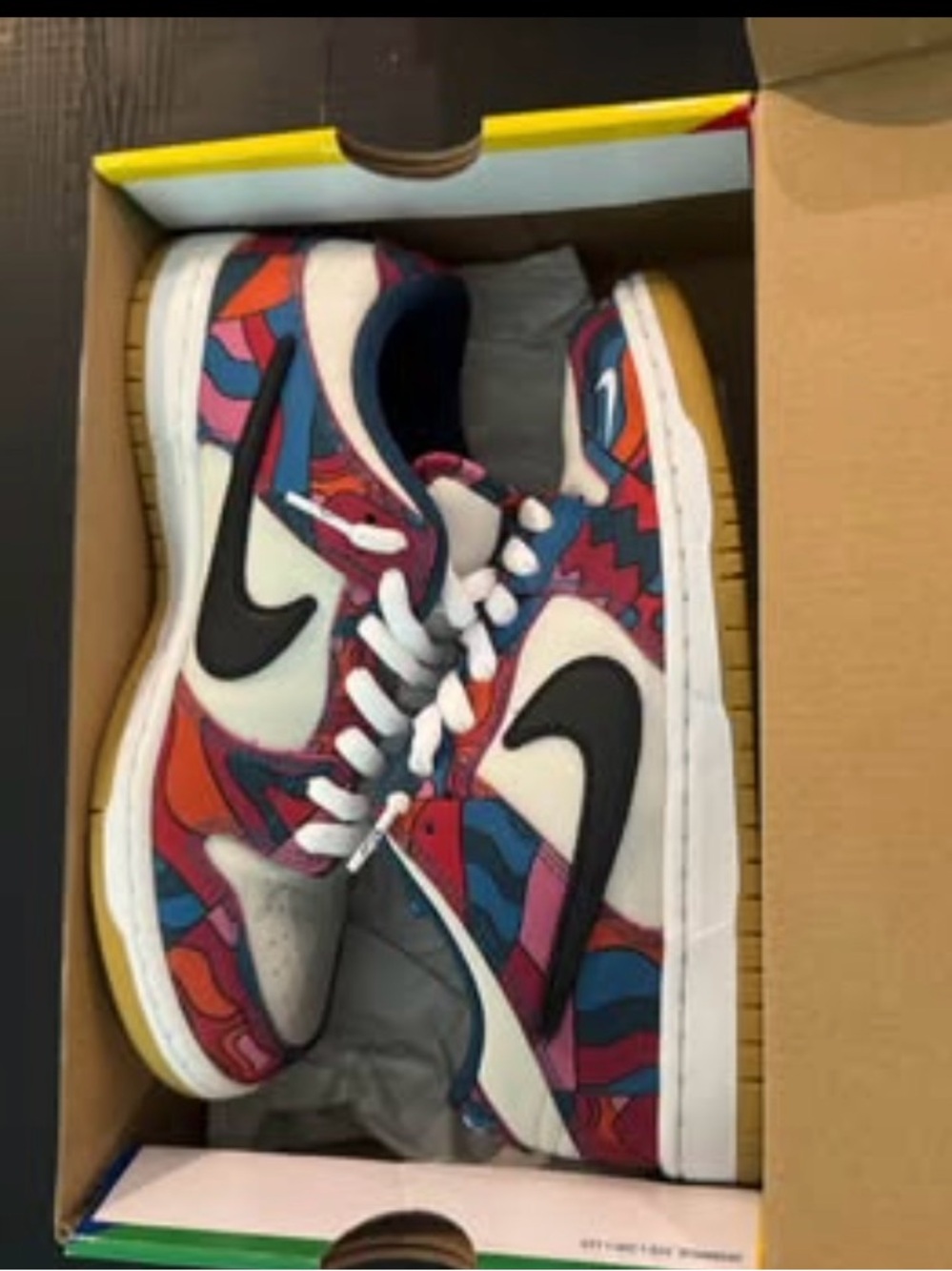Nike SB Dunk Low Pro QS Abstract Multicolor Skate Sneakers Men’s 10 - JS